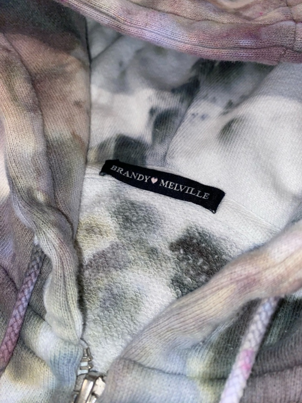 💫 Brandy Melville REMXD CUSTOM - Cropped Hoodie - One Size 💫 - Picture 3 of 4